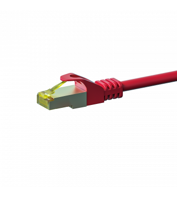 Cat7 netwerkkabel 10m rood 100% koper - dubbel afgeschermd