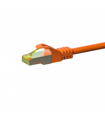 Cat7 netwerkkabel 10m oranje 100% koper - dubbel afgeschermd
