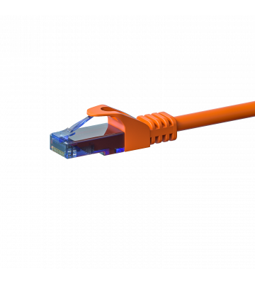 Cat6a netwerkkabel 0,50m oranje 100% koper - niet afgeschermd