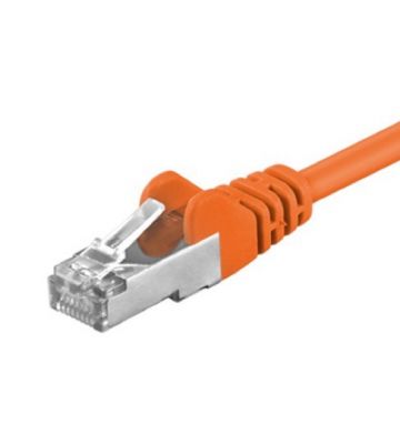 Cat5e netwerkkabel 0,25m oranje - enkel afgeschermd