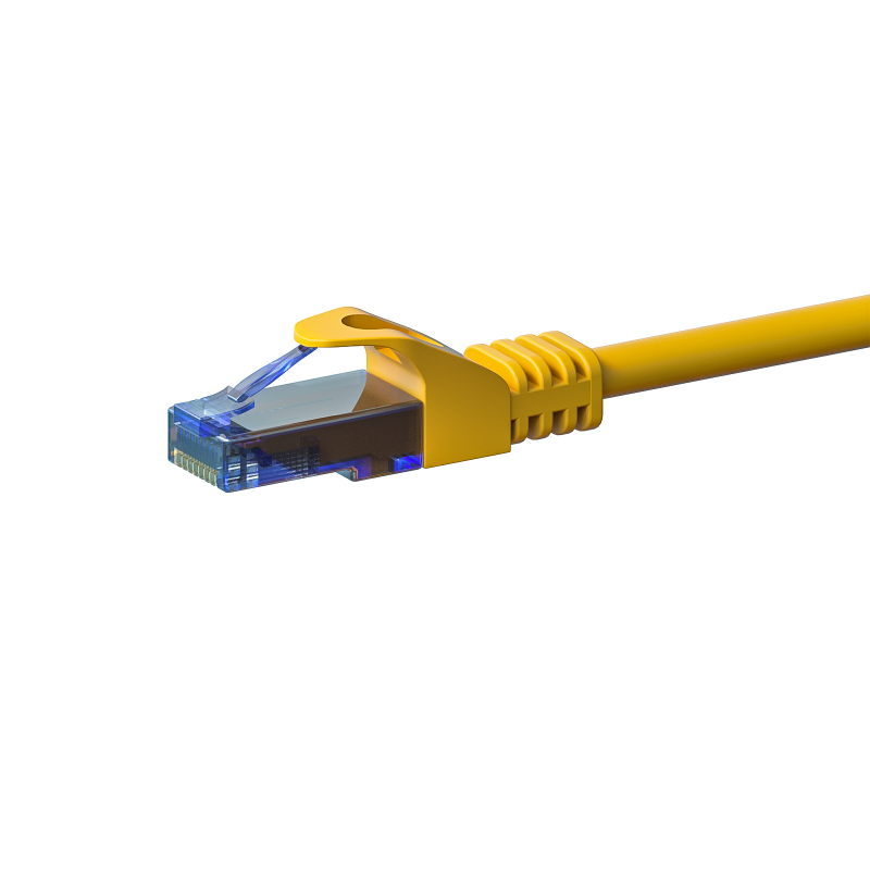 Cat6a netwerkkabel 1,50m geel 100% koper - niet afgeschermd